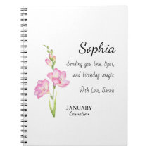 Cumpleaños Personalizado de Enero con Clavel
