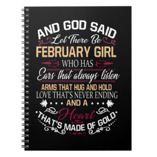 Cuaderno Cumpleaños   Y Dios Dijo Que Haya Chica De Febrero