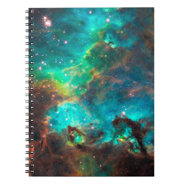 Cuaderno Cúmulo de estrellas imponente de la aguamarina (Frente)