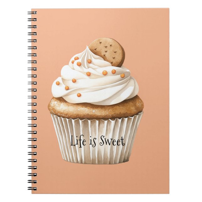 Cuaderno Cupcake de glaseado de vainilla (Frente)