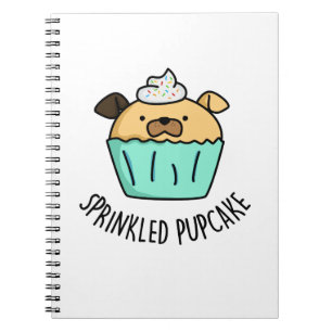 Cuaderno Cupcake De Perrito Divertido Con Purpurina Chiste