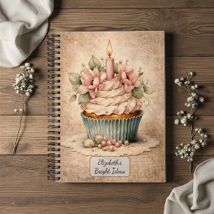 Cuaderno Cupcake Floral Vintage