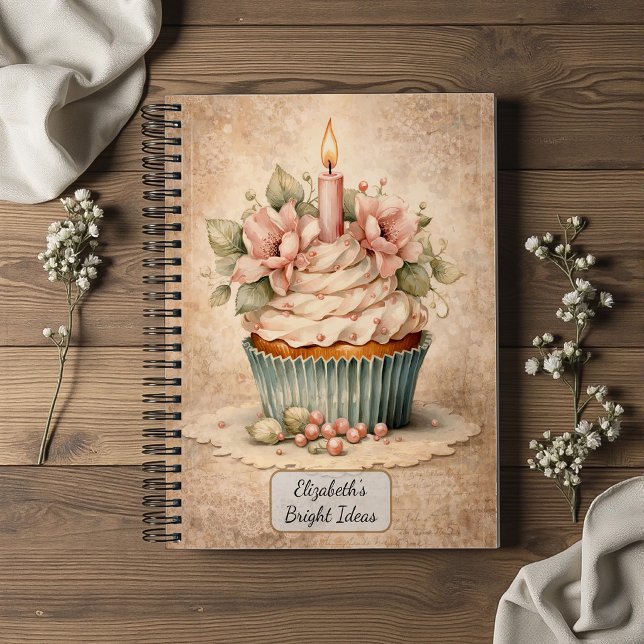 Cuaderno Cupcake Floral Vintage (Subido por el creador)