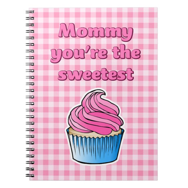 Cuaderno Cupcake Rosa Más Dulce (Frente)