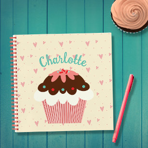 Cuaderno Cupcakes and Hearts Personalized Notebook