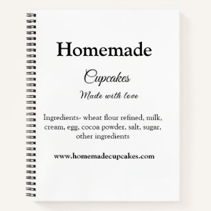 Cuaderno Cupcakes caseros hechos con amor agregar texto sit