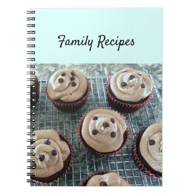 Cuaderno Cupcakes de Chocolate Recetas Familiares (Frente)