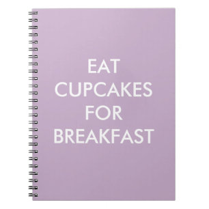 Cuaderno CUPICATAS DE COMIDA Púrpura PARA EL DESAYUNO