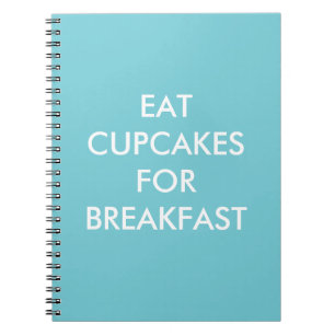 Cuaderno CUPICATAS turquesas PARA EL DESAYUNO