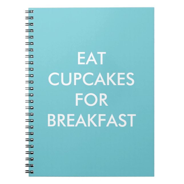Cuaderno CUPICATAS turquesas PARA EL DESAYUNO (Frente)