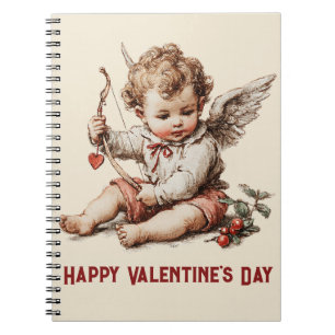 Cuaderno Cupido Antiguo con Arco de Corazón