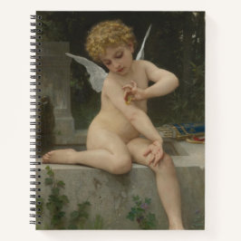 Cuaderno Cupido con mariposa (por Bouguereau)