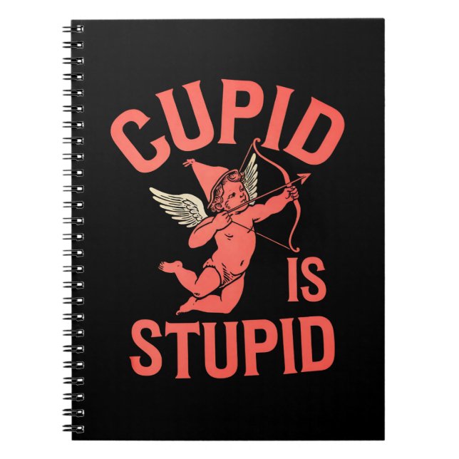 Cuaderno Cupido Es Estúpido Divertido Día de San Valentín (Frente)