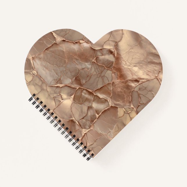 Cuaderno Cupper-Rosa, texturas metálicas (Anverso)