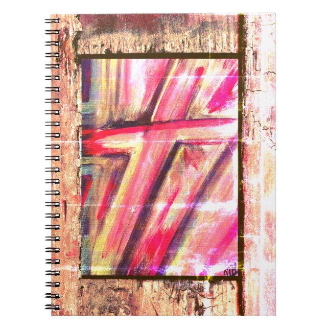 Cuaderno Curación de impresión de lienzo cruzado (Frente)