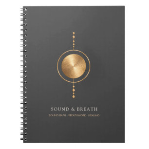 Cuaderno Curación Mínima con Sonido Dorado y Trabajo Respir