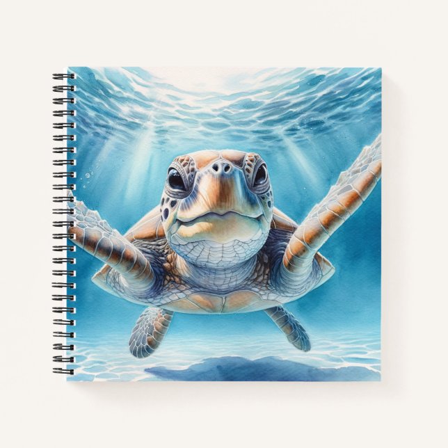 Cuaderno Curiosa tortuga marina (Anverso)