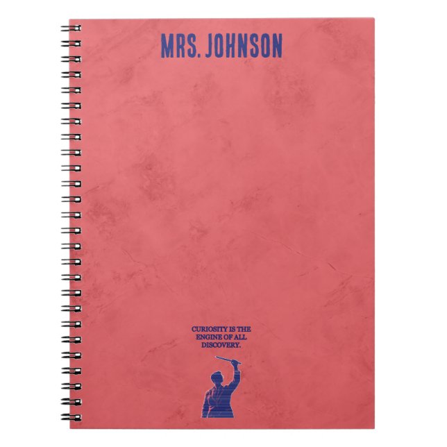 Cuaderno Curiosity Engine of All Discovery Science Quote (Frente)