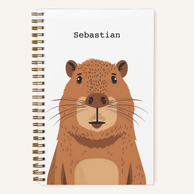 Cuaderno Curioso retrato de Capibara (Anverso)
