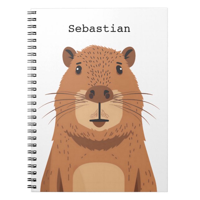 Cuaderno Curioso retrato de Capibara (Frente)