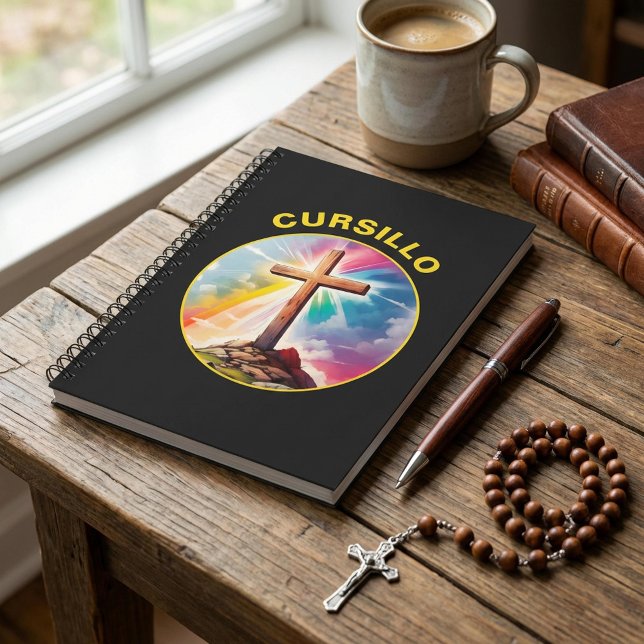 Cuaderno Cursillo Cruz de Madera con Arcoíris y Nubes (Subido por el creador)