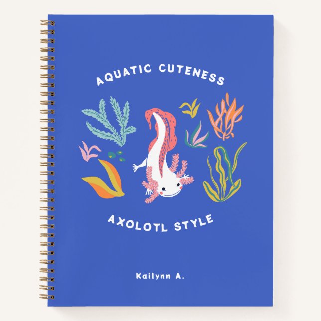 Cuaderno Cursos acuáticos Axolotl (Anverso)