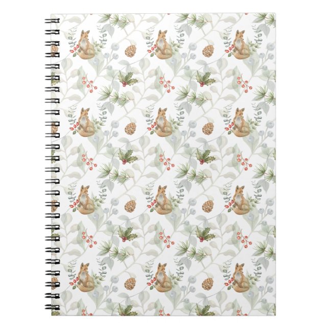 Cuaderno Curte forestal de Fox Woodland Winter (Frente)