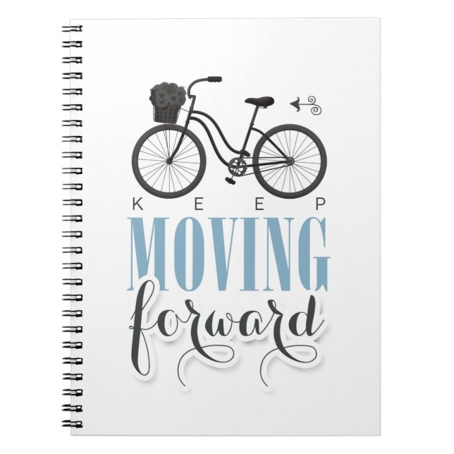 Cuaderno Curte Motivational Keep Moving Avance con la bicic (Frente)