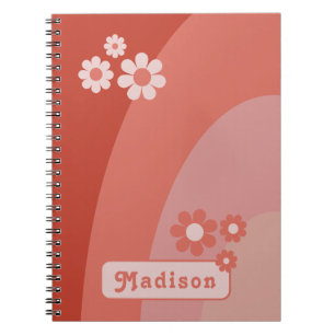 Cuaderno Curva moderna retro nombre de margarita