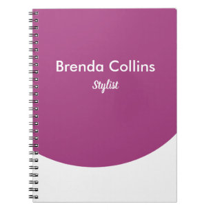 Cuaderno Curva púrpura y blanco