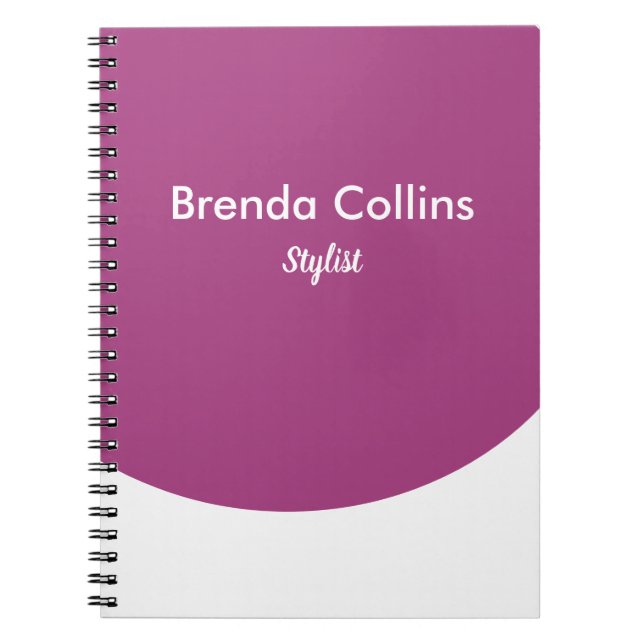 Cuaderno Curva púrpura y blanco (Frente)