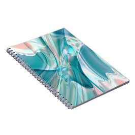 Cuaderno Curvas en bruto en tonos claros de azul y rosa
