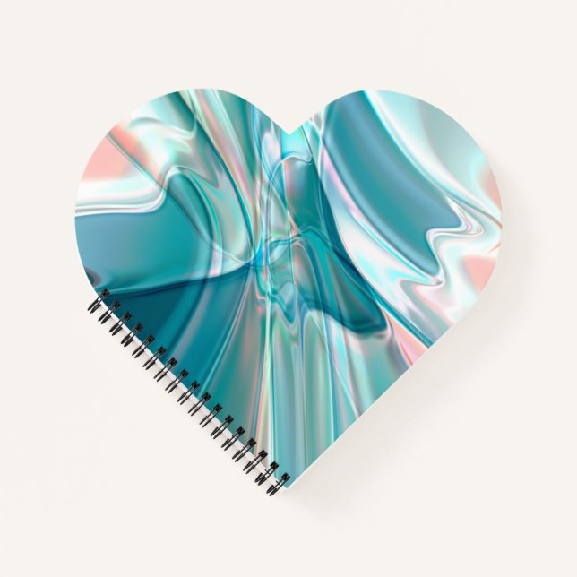 Cuaderno Curvas en bruto en tonos claros de azul y rosa (Anverso)