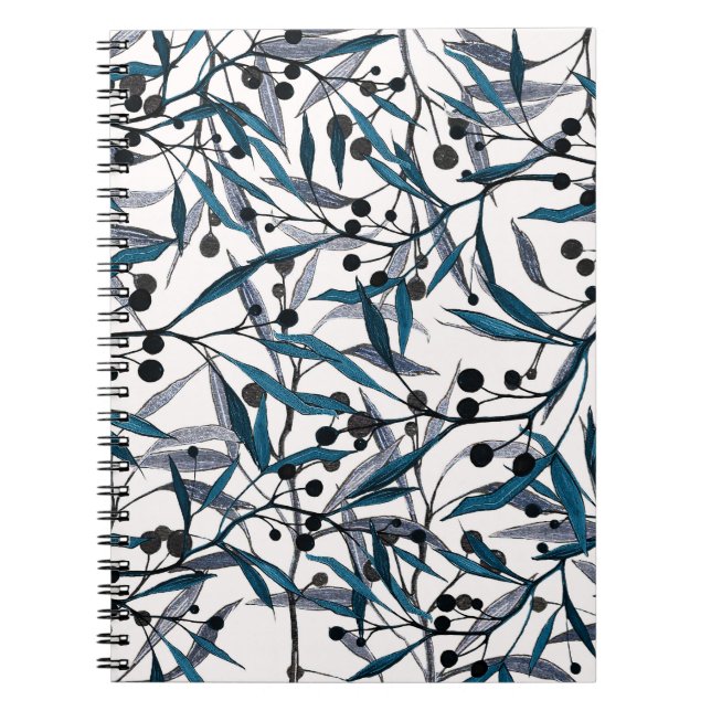 Cuaderno Curvas naturales de mano floral (Frente)