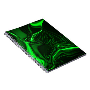 Cuaderno Curvas y pliega níquel verde chapado en fondo oscu