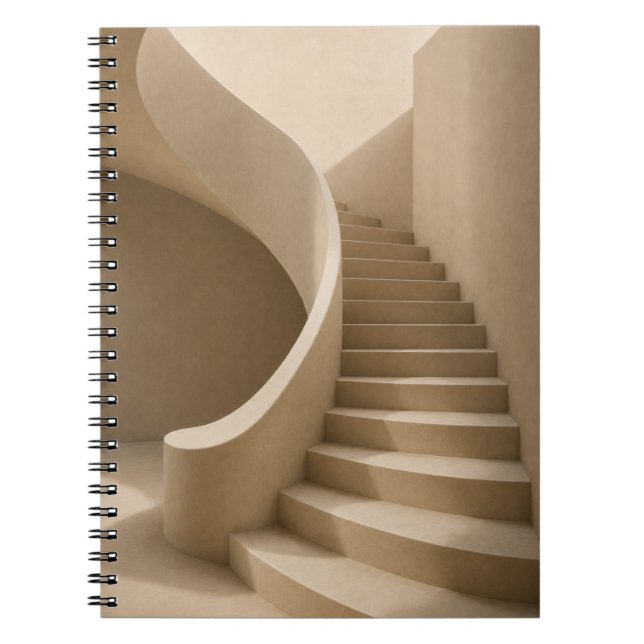 Cuaderno Curved Staircase Minimalist Beige Notebook (Frente)