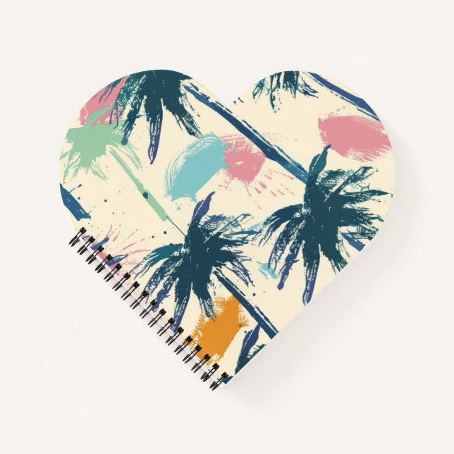 Cuaderno Cushion con forma de corazón de palmera (Anverso)