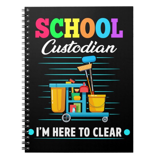 Cuaderno Custodio Escolar Limpieza Janitor Cuetaker (Frente)
