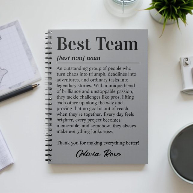 Cuaderno Custom Best Team Appreciation Employee Thank You (Subido por el creador)