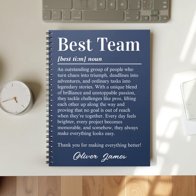Cuaderno Custom Best Team Definition Employee Appreciation (Subido por el creador)