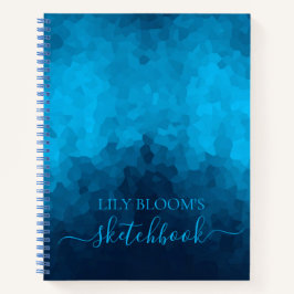 Cuaderno Custom Blue Mosaic Geometric Pattern