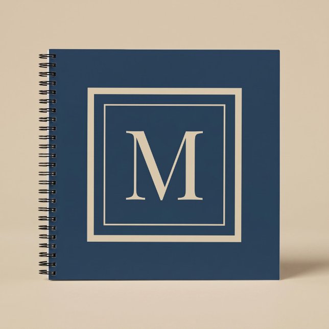 Cuaderno Custom Blue & Vanilla Framed Monogram (Subido por el creador)