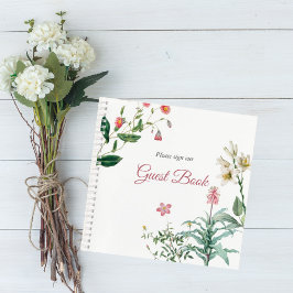 Cuaderno Custom Botanical Wedding Guest Book