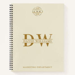Cuaderno Custom Business Logo & Branding Monogram Initials