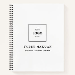 Cuaderno Custom Business Logo Modern Professional White 