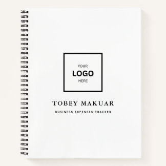 Cuaderno Custom Business Logo Modern Professional White 