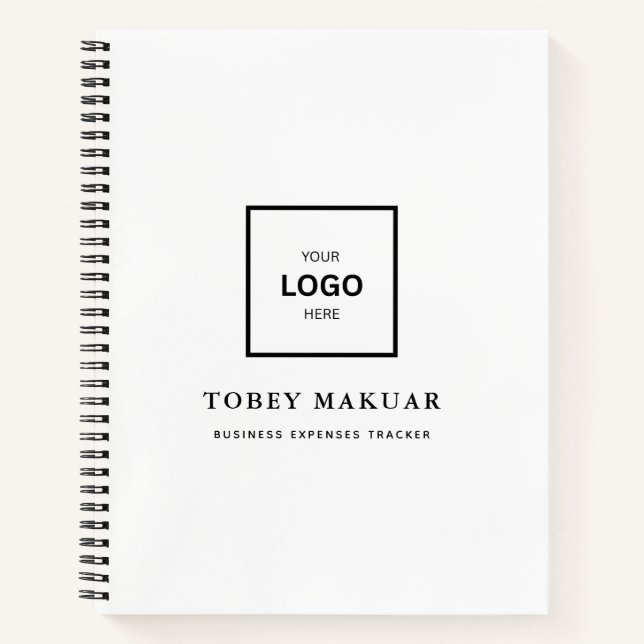 Cuaderno Custom Business Logo Modern Professional White  (Anverso)