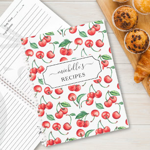 Cuaderno Custom Cherry Pattern Recipe