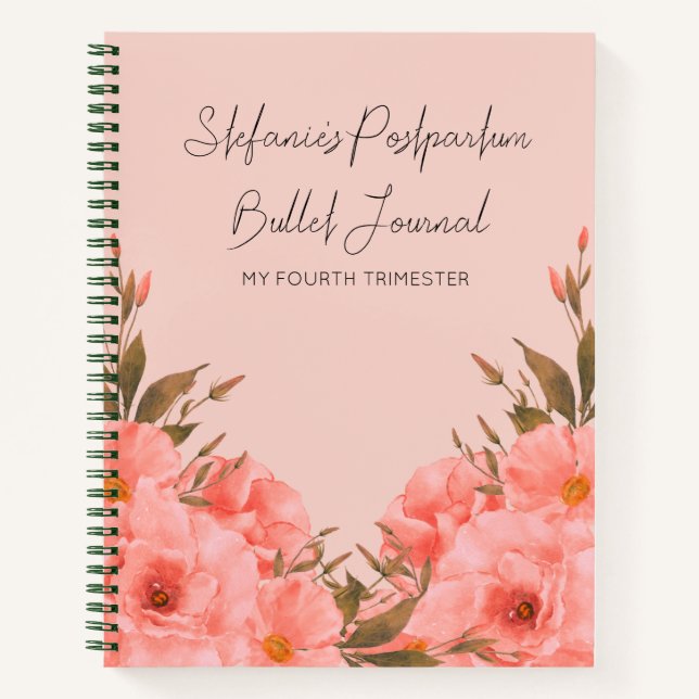 Cuaderno Custom Christian Postpartum Journal For New Moms (Anverso)