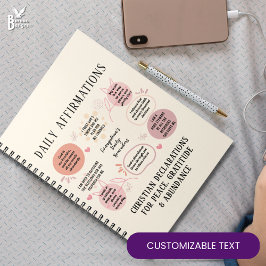 Cuaderno Custom Daily Affirmations Christian Bible Verse
